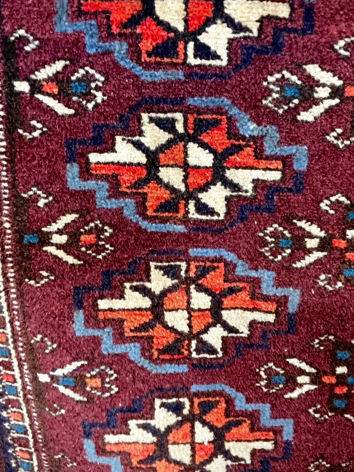 Red Tribal Flatweave 3x4 Afghan Handmade Area Rug
