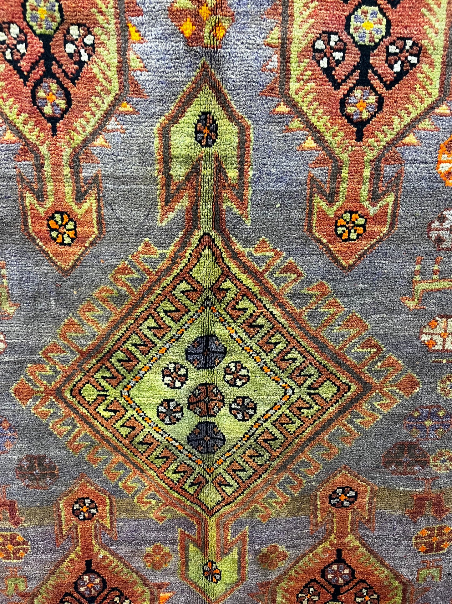 Tribal Vintage Grey Green 4'3" x 7'8" Area Rug