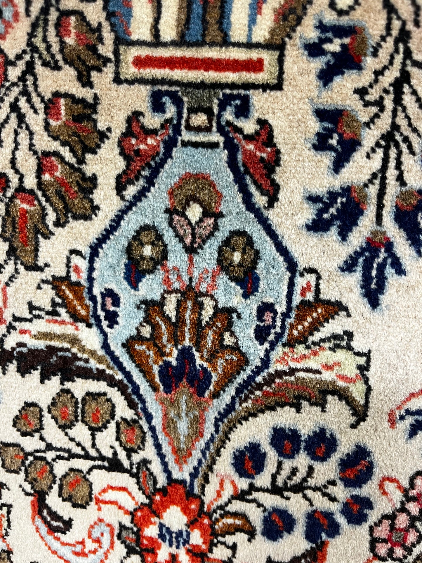Vintage Oriental Fine Floral Medallion 4x6 Handmade Wool Area Rug