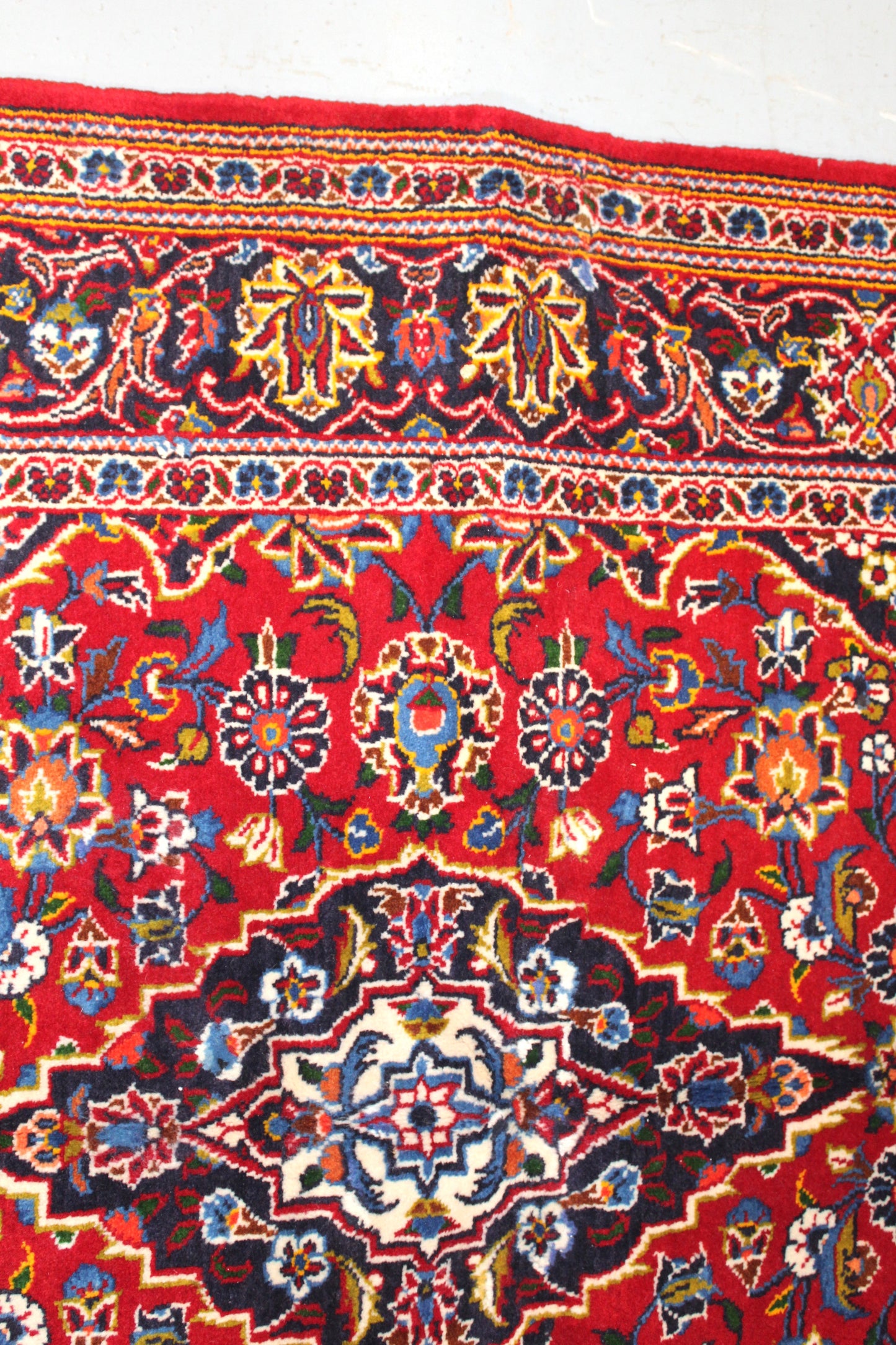 Antique Dark Red 4 x 6 Medallion Oriental Hand Knotted Wool Area Rug