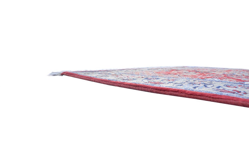 Red Oriental Rug | 3 x 5 Rug | Red Floral Rug | Bohemian Ethnic Rug | Low Pile Hand Knotted Rug