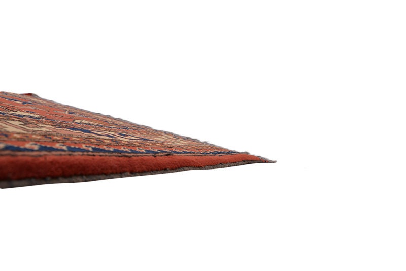 Vintage Hand Knotted Tribal 5x7 feet Rug, Orange Blue Persian Decorative Accent Rug, Medium Area Rug, Antique