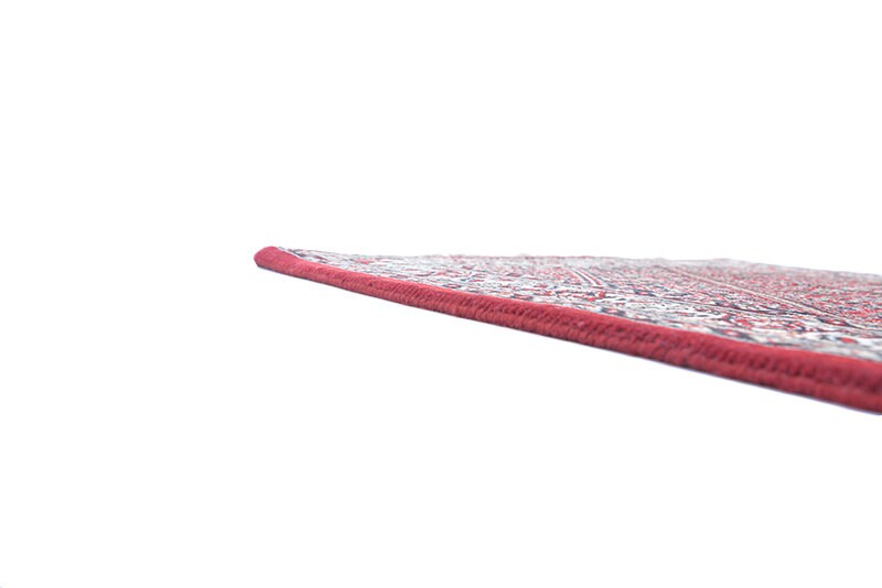 3x5 Red Antique Oriental Rug | Hexagon Medallion with Floral Pattern | Hand Knotted with Wool | Accent Home Rug