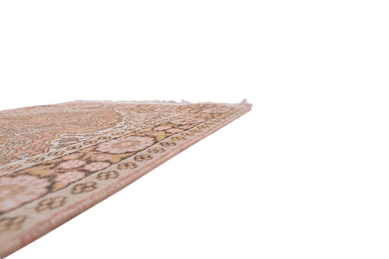Oriental Beige Rug| Vintage Tan and Ivory | Wool Rug | Hand Knotted Area Rug | Floral Oriental Details