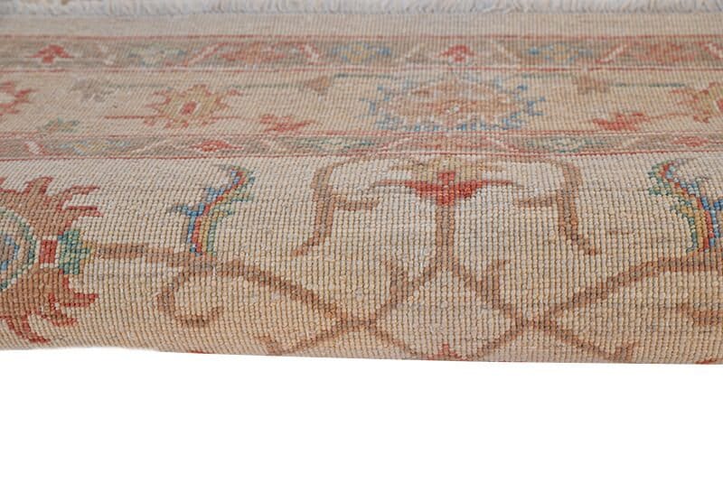 6 x 4 Feet Area Rug | Beige Oriental Rug |  Neutral Rug | Cream Orange Rug | Decorative Rug | Vintage Hand Knotted Rug | Floral Area Rug