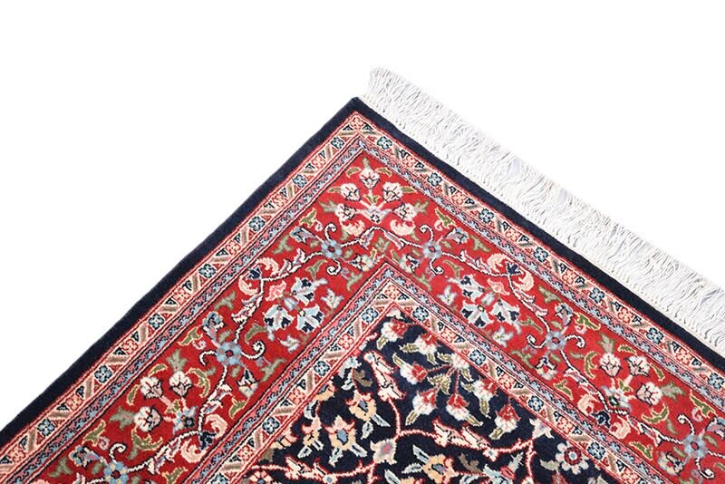 4 x 6 Vintage Red and Black Navy Rug, Hand Knotted Persian Oriental Rug | Floral Rug | Decorative Rug