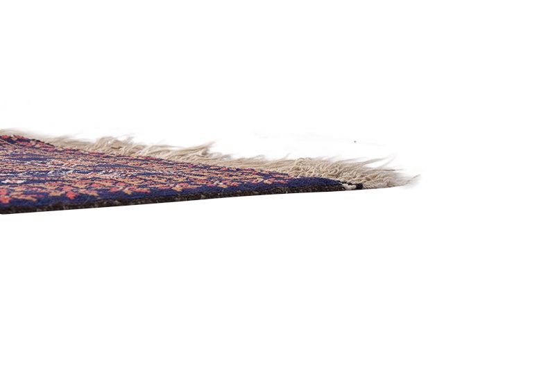 Vintage Navy Rug | Blue Red Tribal Rug | 5 x 8 Rug | Geometric Rug | Hand Woven Rug | Oriental Rug