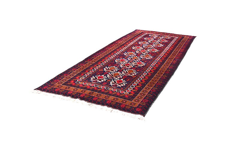 Vintage Runner Rug | Red and Blue Rug | Tribal Print Rug | Runner Rug | 3 x 11 Runner Rug | Wool