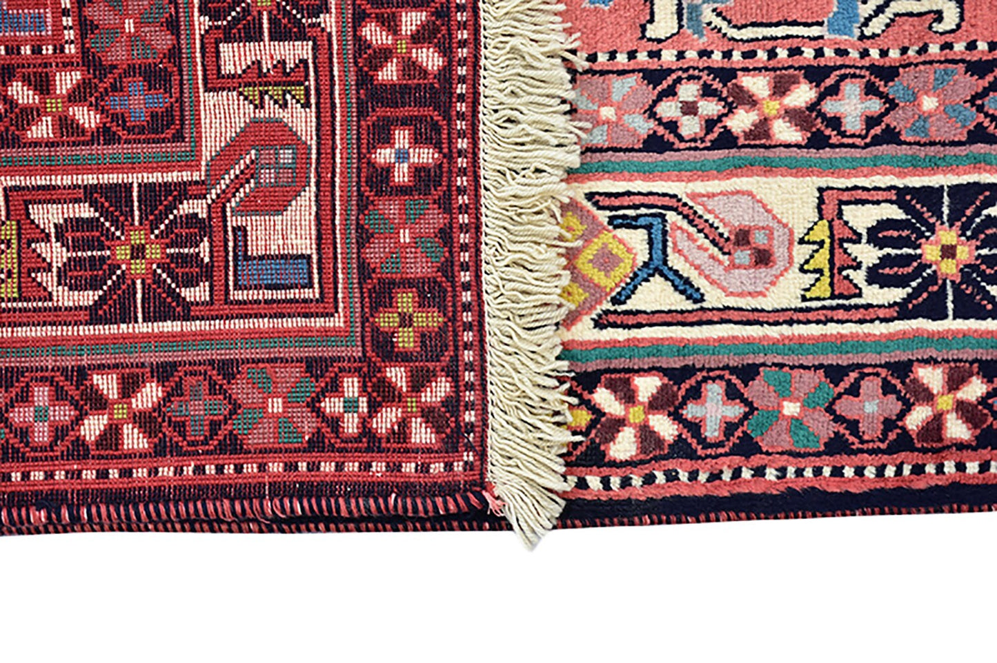 Pink Vintage Rug | 7 x 9 Ft | Wool Area Rug | Floral Bohemian Rug | Oriental Rug | Hand Knotted Rug