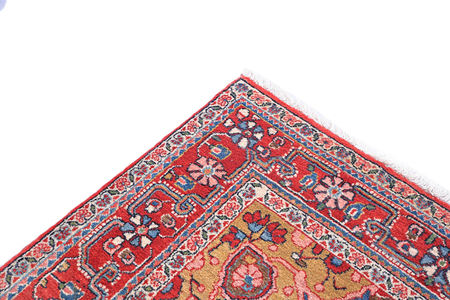 6.10 x 4.3 Feet | Vintage Pink Rug | Bright Medallion Rug | Floral Persian Design Rug | Pink Blue Yelllow Rug | Handwoven Wool Rug