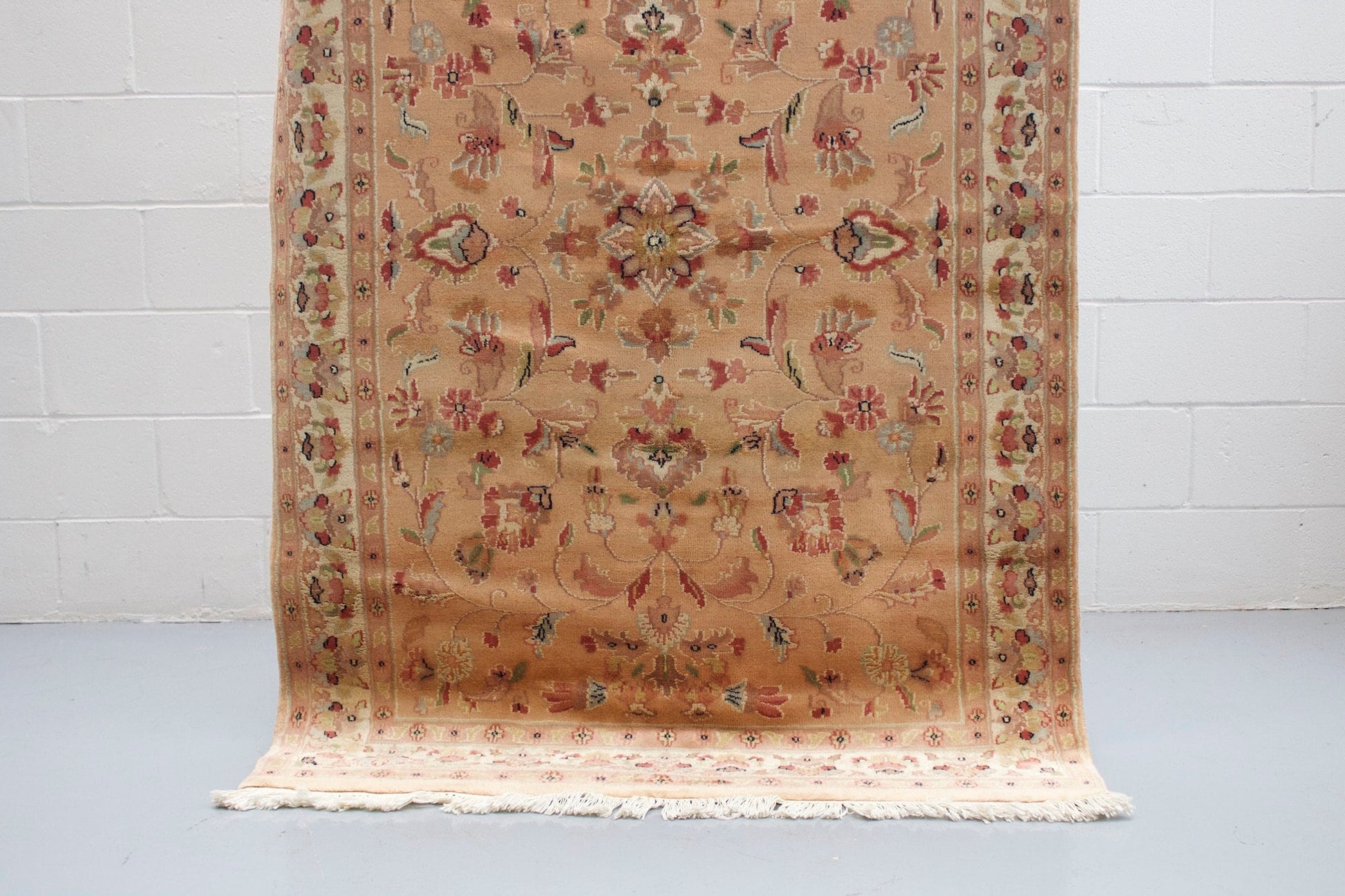 Neutral Vintage Rug | Oriental Pakistani Rug | Beige and Light Pink Rug | 4 x 6 Area Rug | Farmhouse Area Rug | Hand Knotted Traditional Rug