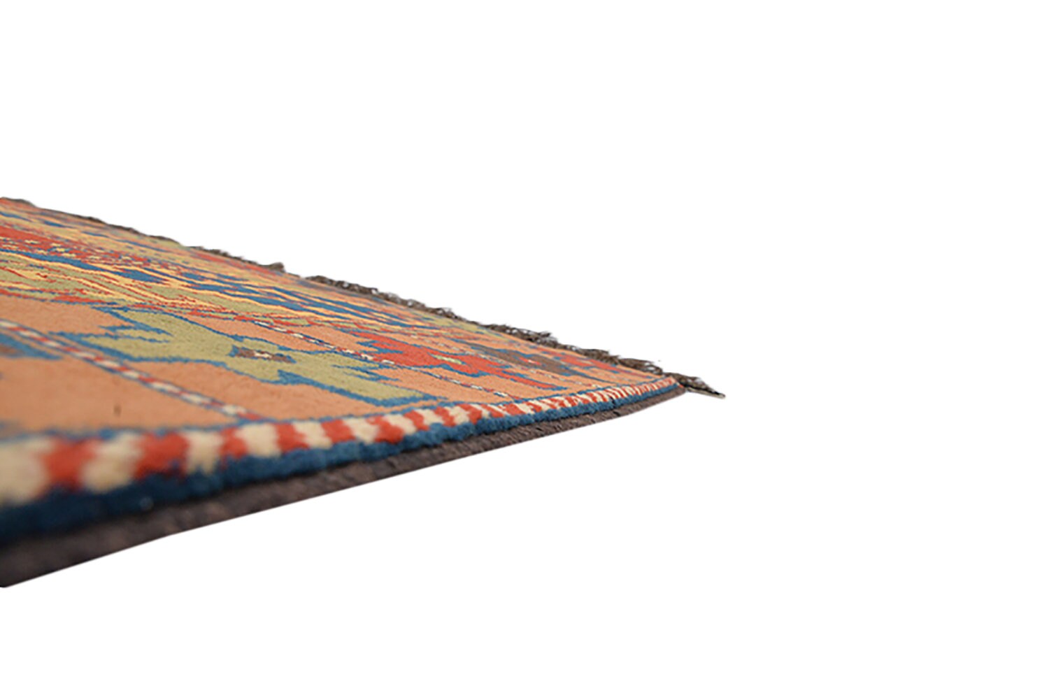 Size 9.5 x 7.2 Ft Handmade Rug | Antique Persian Rug | Orange Tribal Rug | Navy Medallion Rug | Beige Geometric Border | Wool Large Area Rug