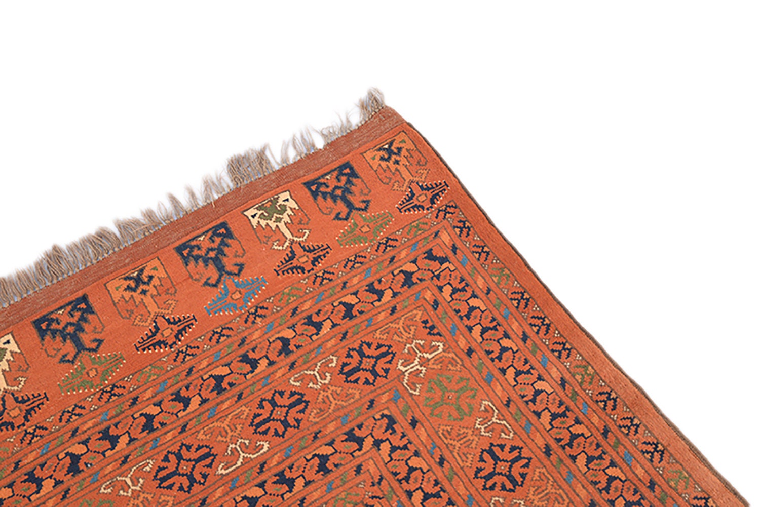 Orange Tribal 6x9 Hand Woven Area Rug | Vintage Rustic Home Decor Living Room Soft Pile Floor Rug