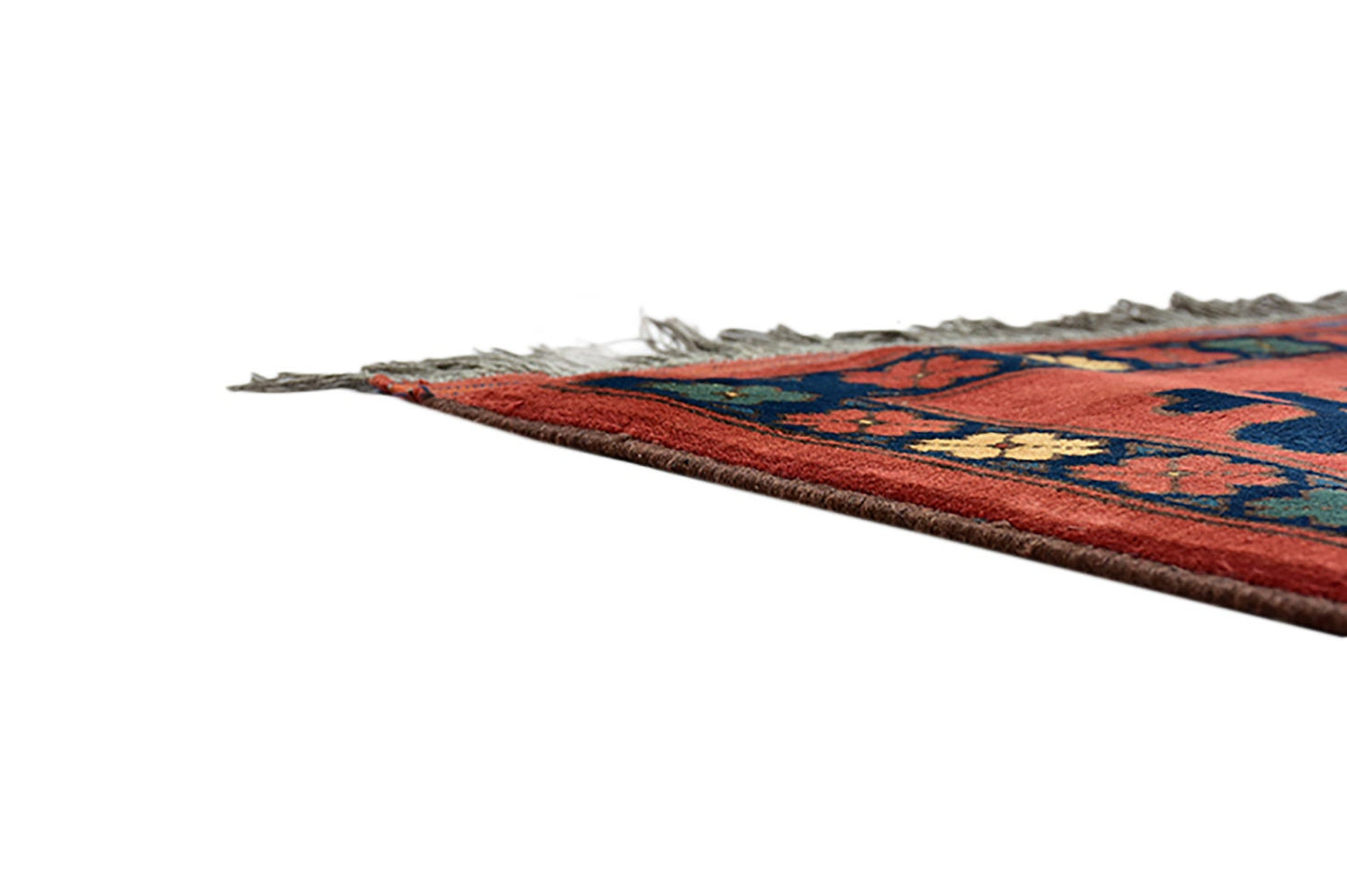 Vintage Red Navy 7x8 Large Turkish Rug | Geometric Tribal Rug | Wool Rug Medallion Handmade Rug