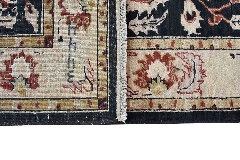 Black Beige 4x6 Floral Print Rug | Oriental Rug | Vintage Rug | Persian Style Area Rug | Traditional Style Rug