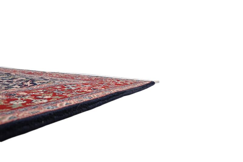 4 x 6 Vintage Red and Black Navy Rug, Hand Knotted Persian Oriental Rug | Floral Rug | Decorative Rug