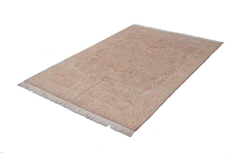 Beige Area Rug | 4 x 6 Ft Rug | Beige Rug | Neutral Colored Rug | Hand Knotted Rug | Light Brown Area Rug