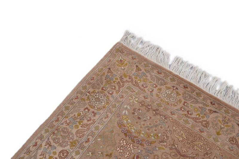Beige Area Rug | 4 x 6 Ft Rug | Beige Rug | Neutral Colored Rug | Hand Knotted Rug | Light Brown Area Rug