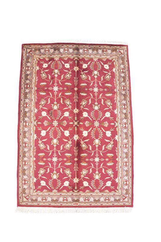 Red Oriental Rug | Decorative Area Rug | Vintage Wool Rug | 4 x 6 Ft Area Rug | Hand Knotted Rug | Bohemian Rug