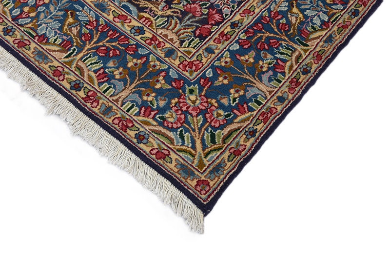 Oriental Antique 5x8 Persian Style Rug | Pink Blue Landscape | Luxury Fine Wool Rug | Bright Colorful Vibrant
