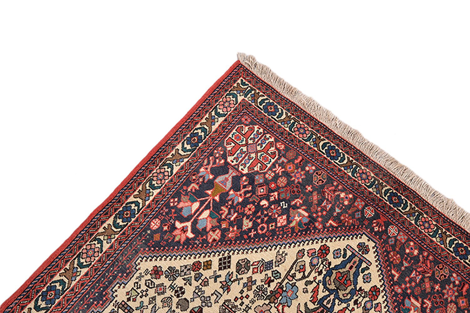 Pink Kazak 4x6 Vintage Rug | Beige Hexagon Medallion Rug | Miniature Floral Rug | Hand Knotted Wool Antique Rug