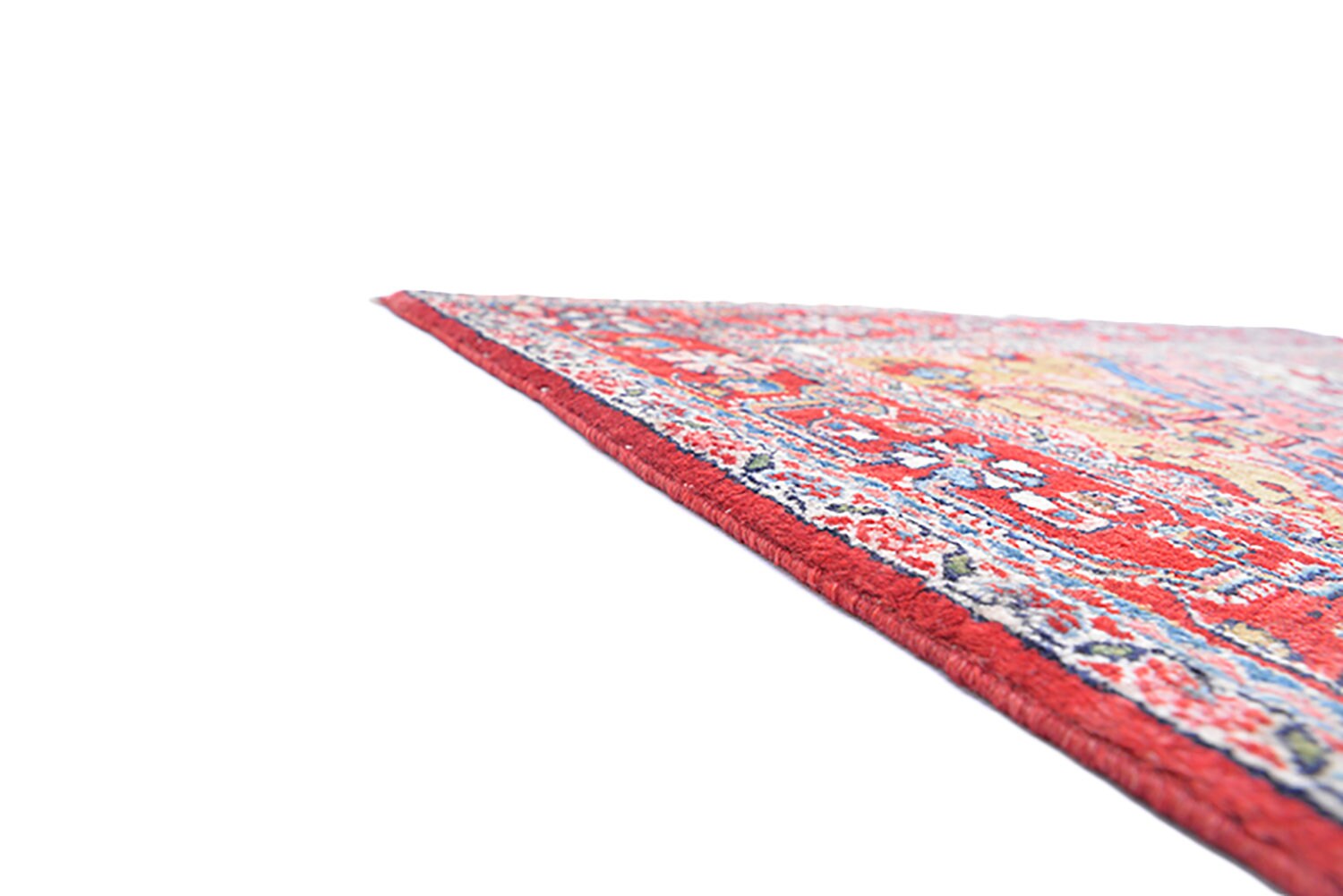 6.10 x 4.3 Feet | Vintage Pink Rug | Bright Medallion Rug | Floral Persian Design Rug | Pink Blue Yelllow Rug | Handwoven Wool Rug