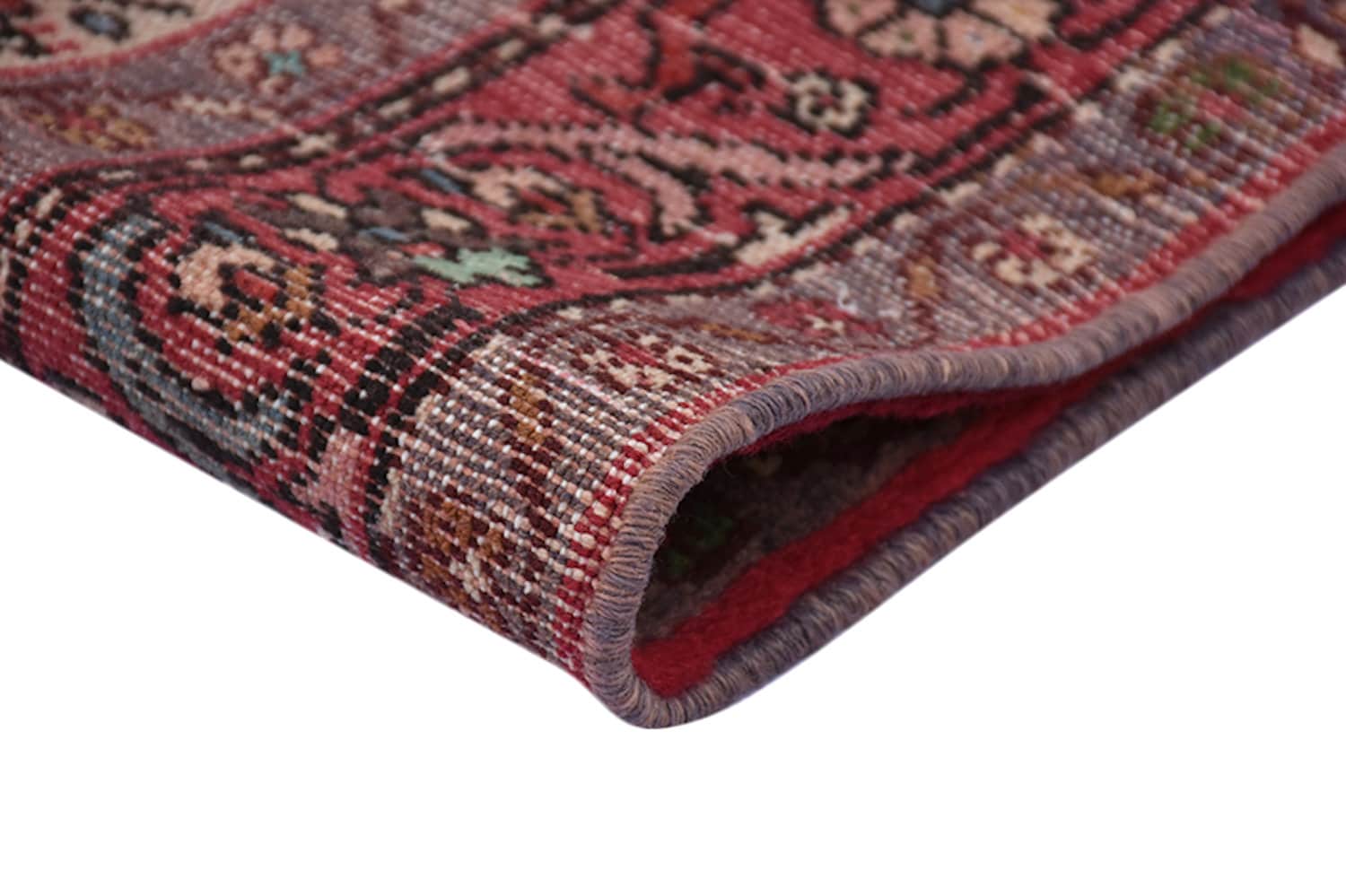 Birds & Plants  3 x 5 Colorful Rug | Red and Beige Rug | Vintage Persian Kazak | Hand Woven Antique Rug | Persian Style Landscape Rug