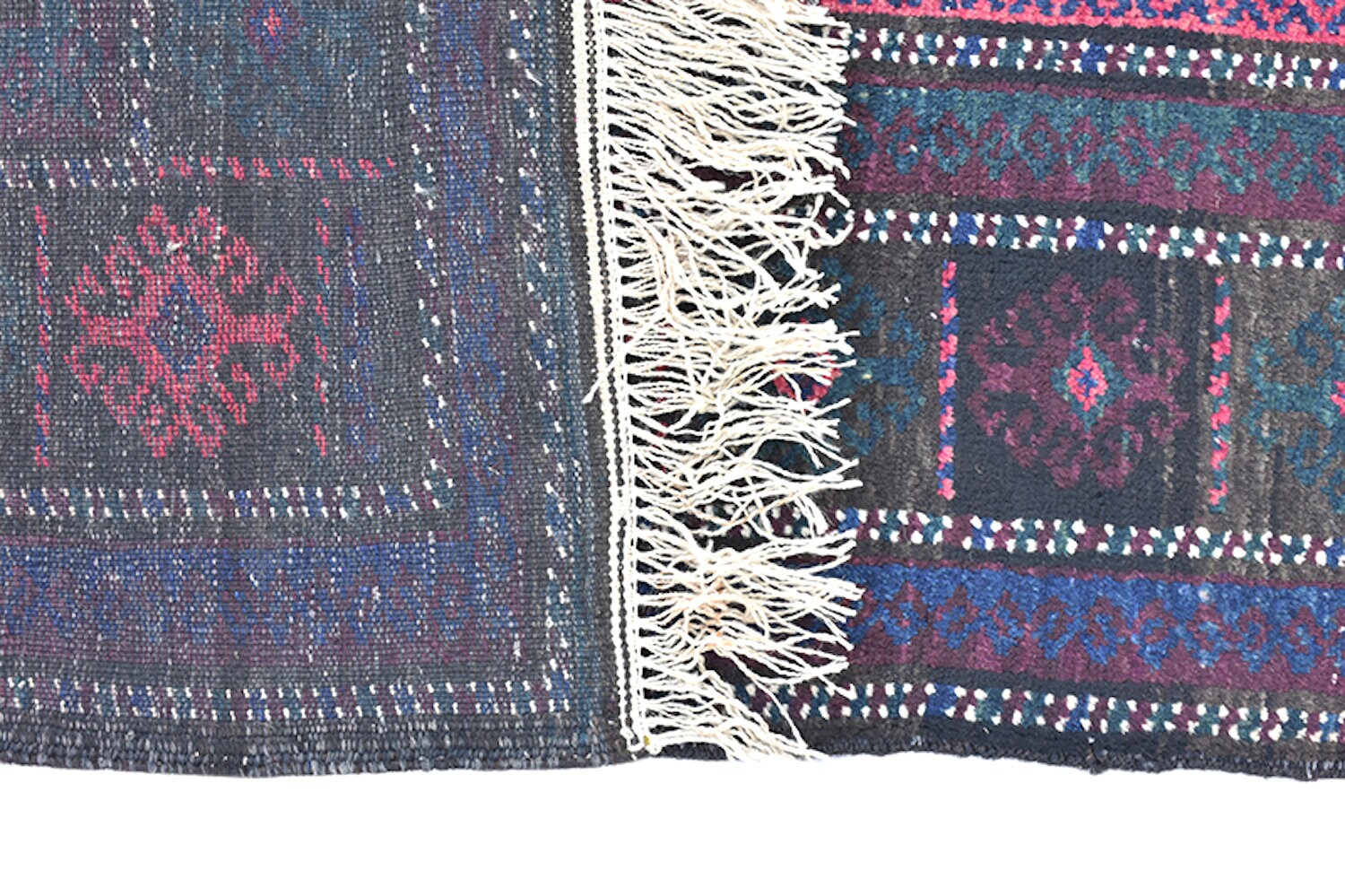 Grey Pink Vintage Rug | Diamond Medallion | 4 x 7 Rug | Afghan Persian Rug | Accent Rug | Boho Style Rug | Wool Hand Knotted