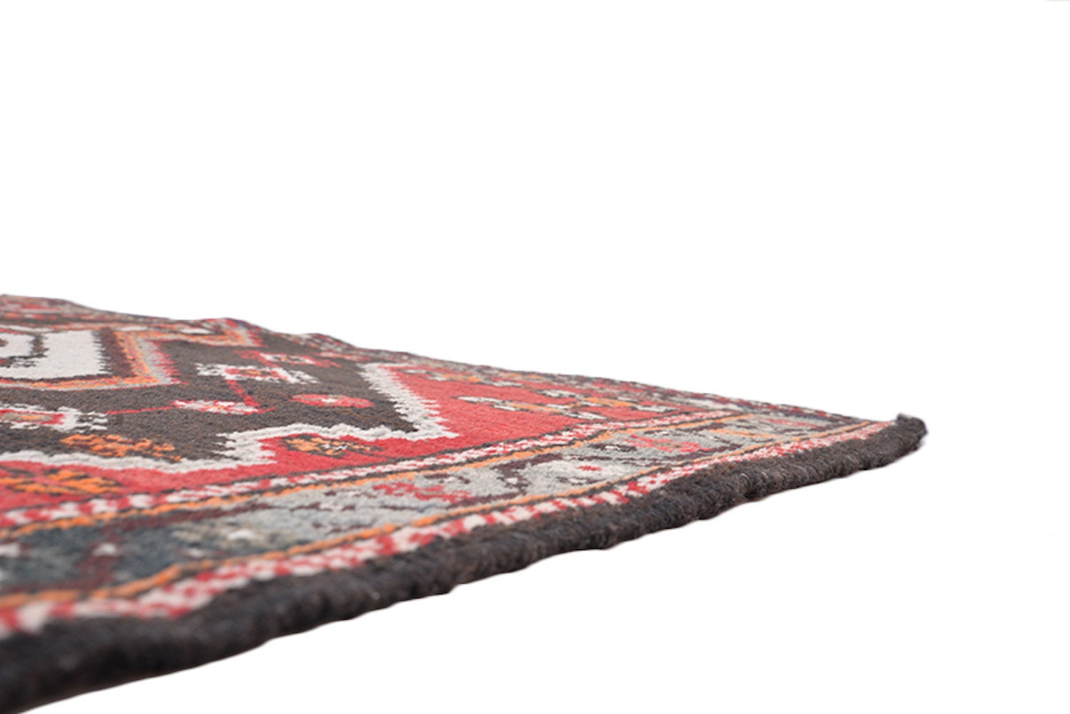 Black Red Vintage Rug | Tribal Afghan Persian Rug | 3 x 5 Rug | Hand Knotted Rug | Nomadic Boho Rug
