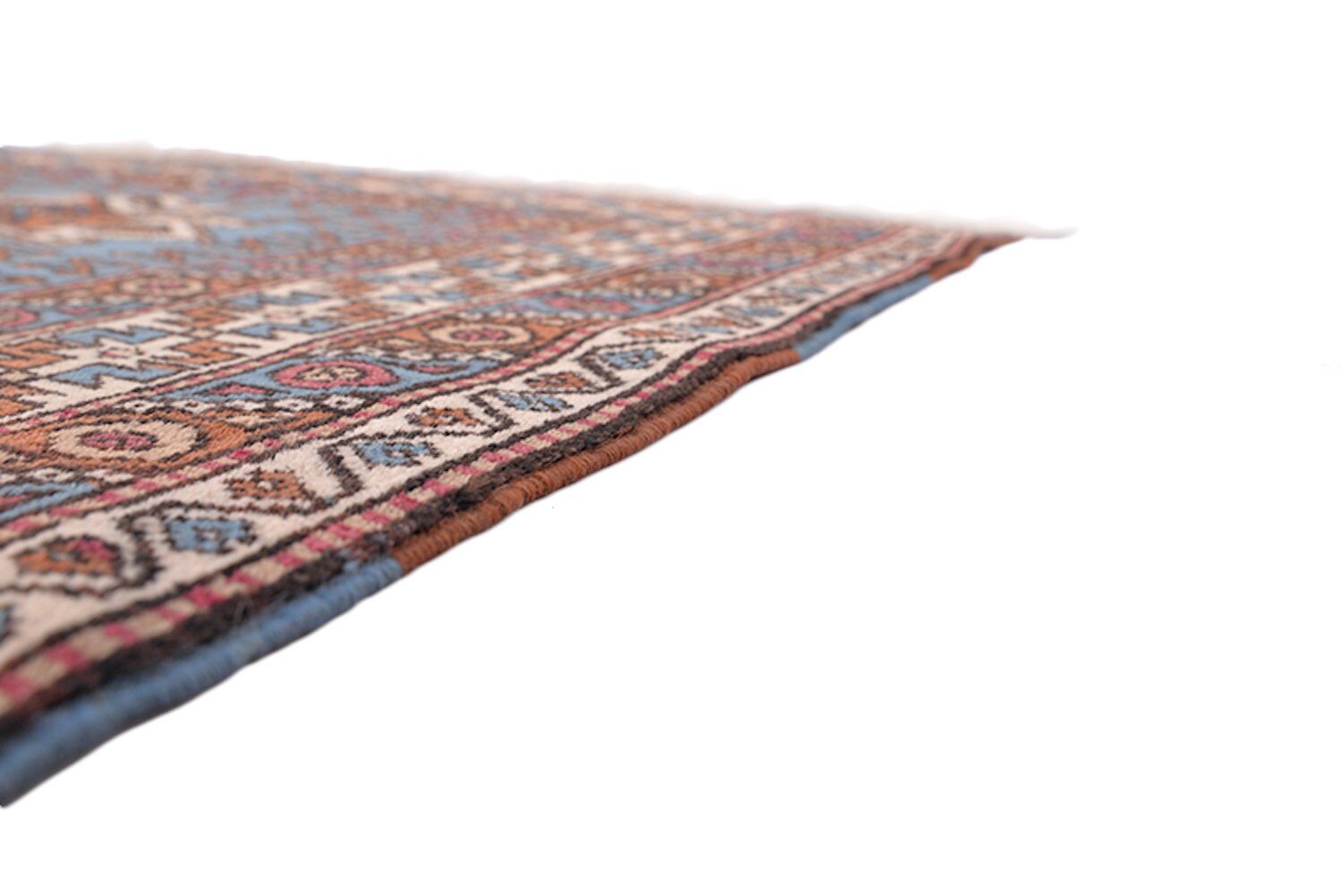 Blue Beige Vintage Rug | 3 x 6 Rug | Baby Blue Rug | Tribal Oriental Persian Rug | Kazak Bohemian Rug | Handmade Rug