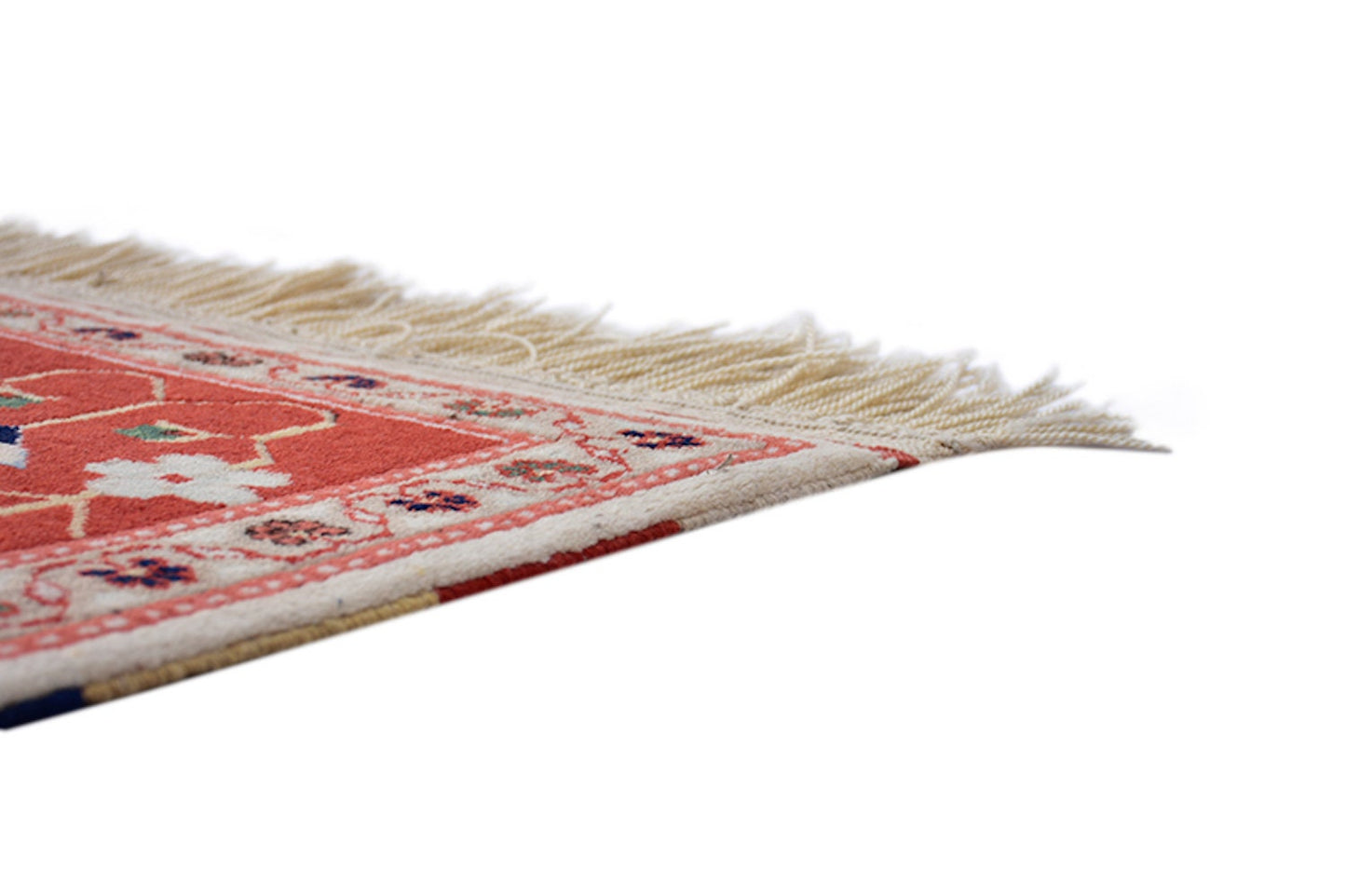 Turkish 9x11 Large Kazak Vintage Rug | Blue Green with Bright Red Border | Antique Oriental Rug | Tribal Geometric Living Room Rug