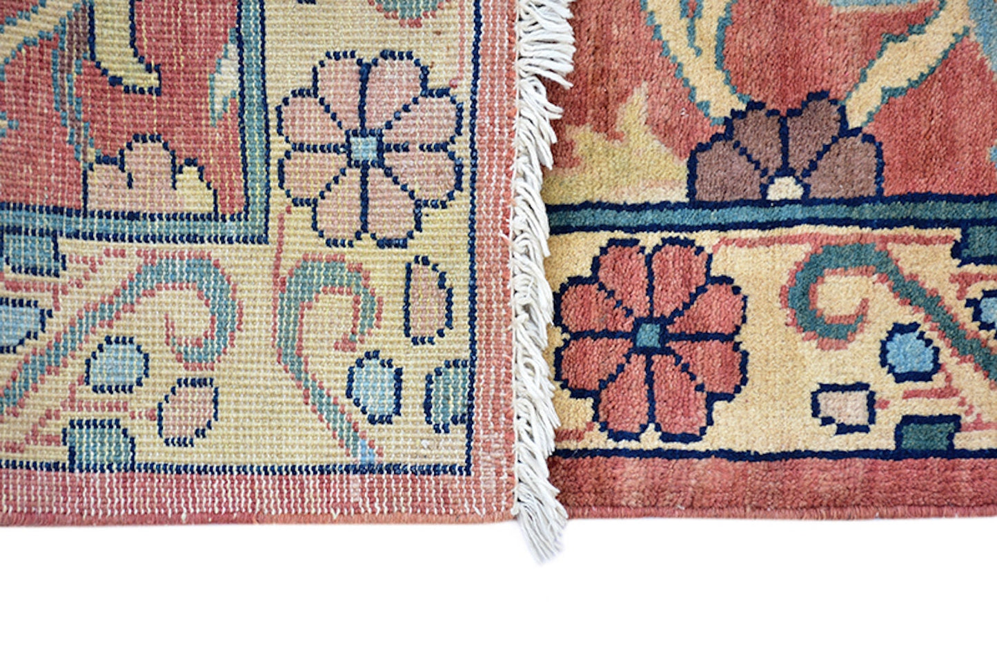 Kazak Pink Runner Rug 2 x 14 ft Long | Oriental Floral Designs | Turkish Hallway Runner | Wool Hand Knotted Rug