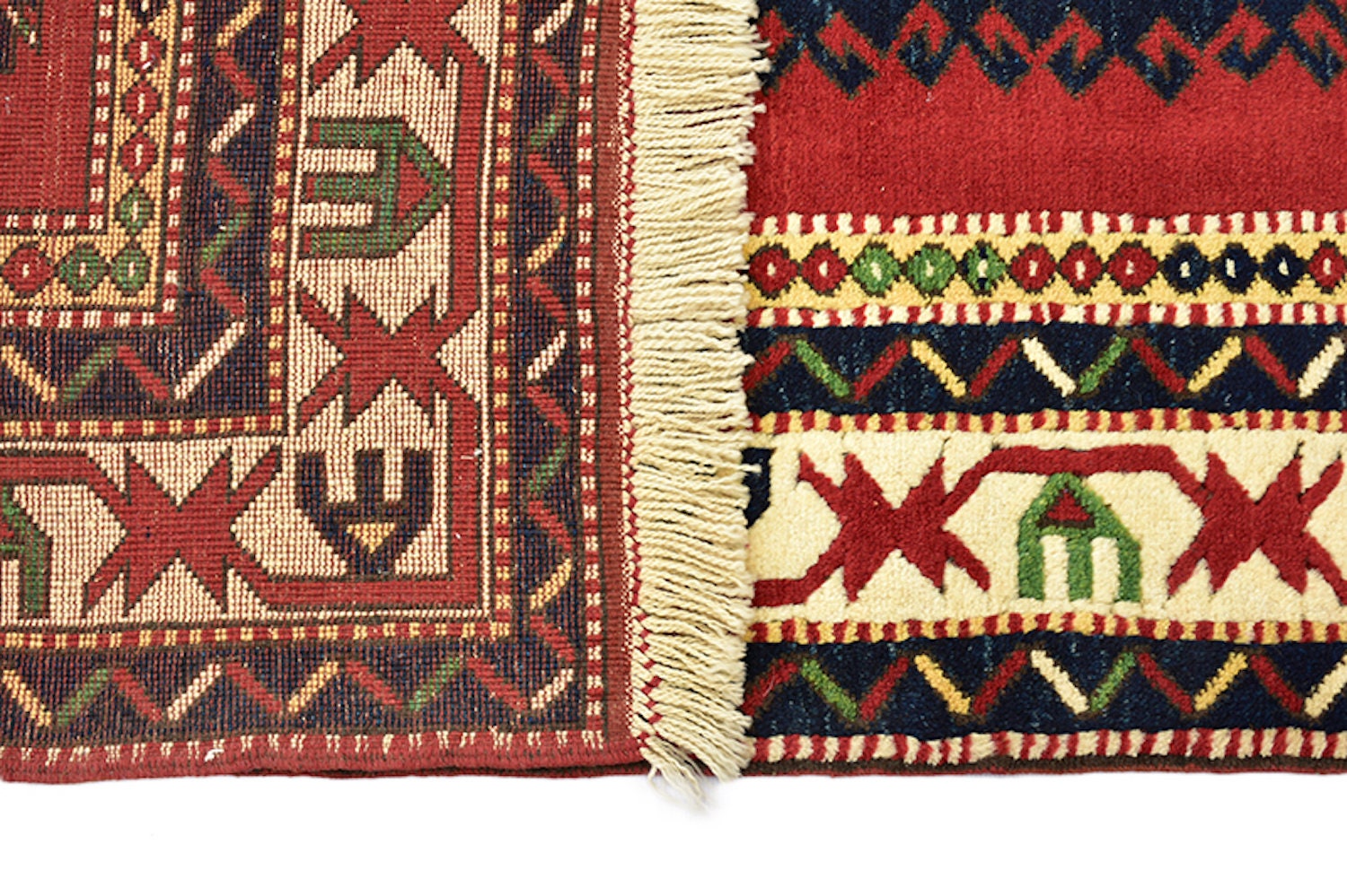 Red Kazak Turkish 6x9 Rug Wool Rug | Antique Tribal Geometric Rug | Oriental Rug | Handmade Wool Rug