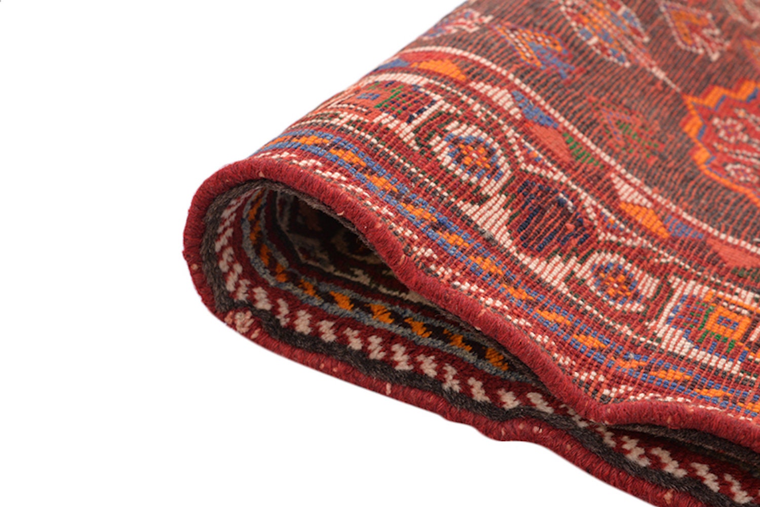 Medallion Antique Area Rug | Handmade Persian Rug | Red Navy Rug | Tribal Oriental | 5 x 6 Feet | Deep Rustic Colored Rug