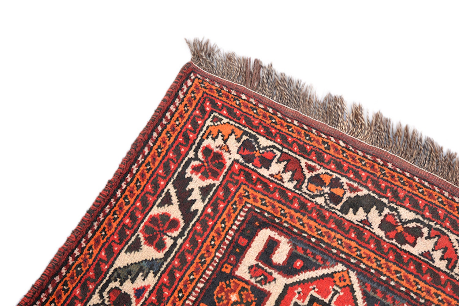 Red Boho 5x9 Persian Turkish Caucasian Area Rug | Oriental Tribal Rug | Bright Rustic Rug | Wool Antique Rug