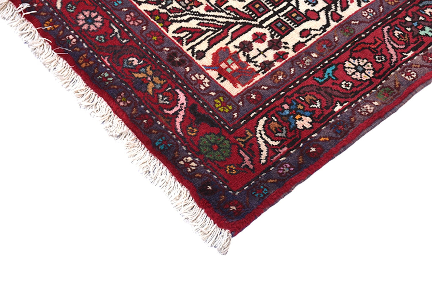 Birds & Plants  3 x 5 Colorful Rug | Red and Beige Rug | Vintage Persian Kazak | Hand Woven Antique Rug | Persian Style Landscape Rug