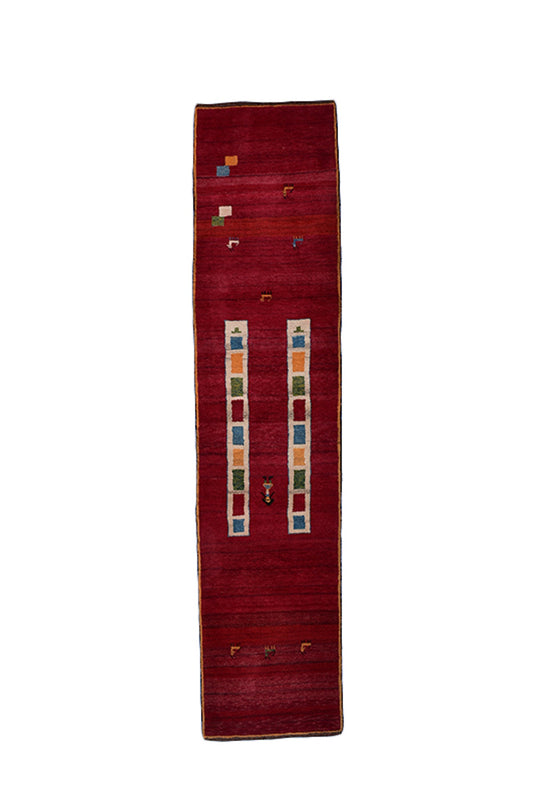 Tribal Hand Knotted Runner | Vintage Red Runner Rug | 3 x 11 Tribal Runner Rugs | Hand Knotted Decorative Rug | Vintage Rug Shop