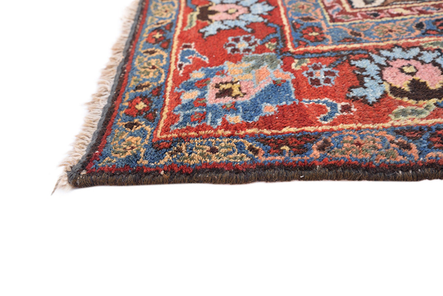 Size: 6.8 x 4.4 feet | Navy Red Vintage Rug | Persian Rug Turkish | Medallion Oriental Rug | Accent Rug | Wool Hand Knotted Rug