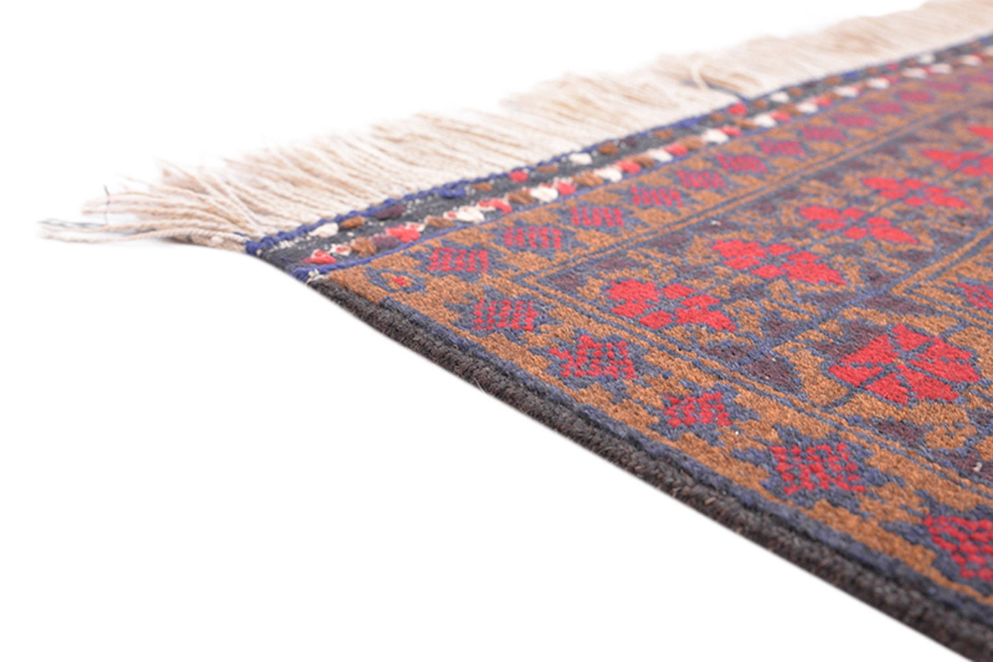 4x6 Red Dark Rug | Afghan Persian Style Area Rug | Handmade Antique Rug | Geometric Tribal Pattern