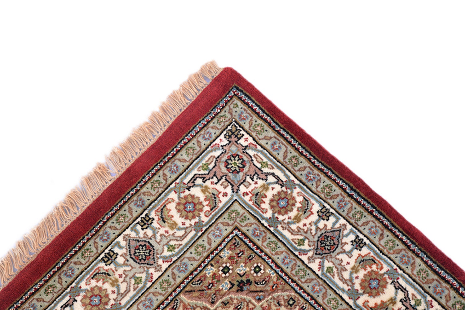 Oriental Handmade Rug | 3x5 Rug | Traditional Persian Pakistan Style | Red Beige Rug | Medallion Wool Rug