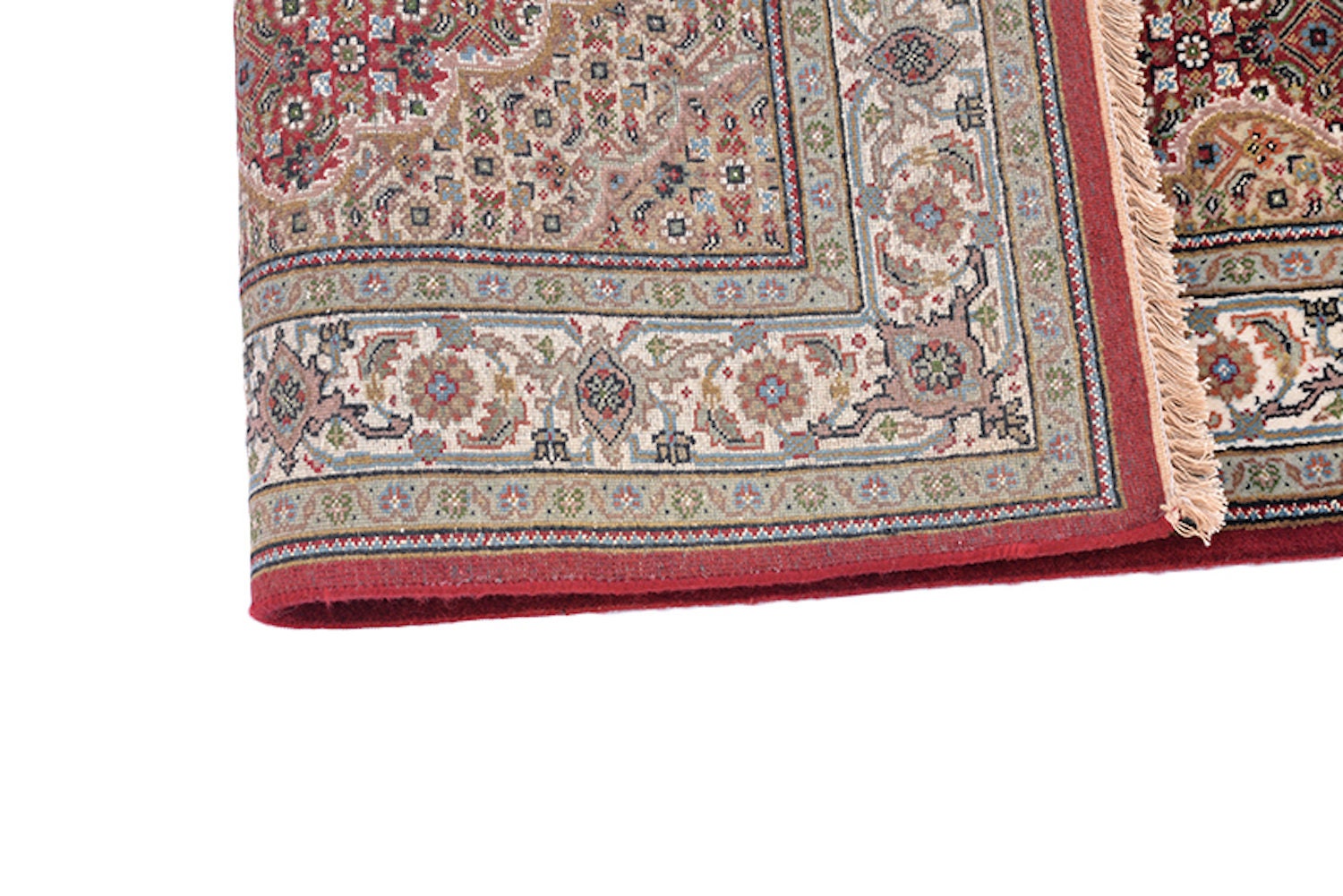 Oriental Handmade Rug | 3x5 Rug | Traditional Persian Pakistan Style | Red Beige Rug | Medallion Wool Rug