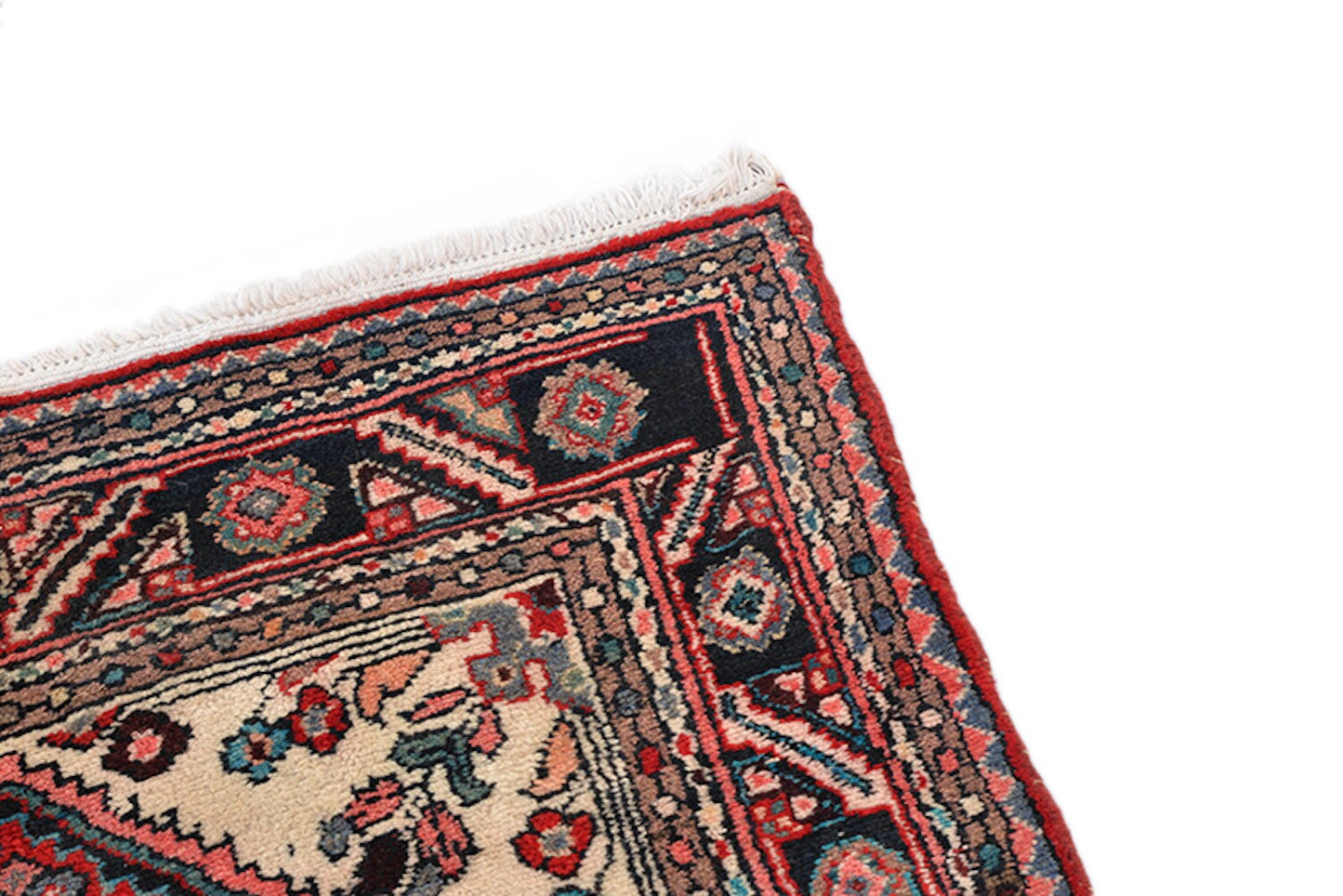 Red Oriental Runner Rug, Long 3 x 10 Feet, Persian Style Design, Hand knotted Wool Antique Runner