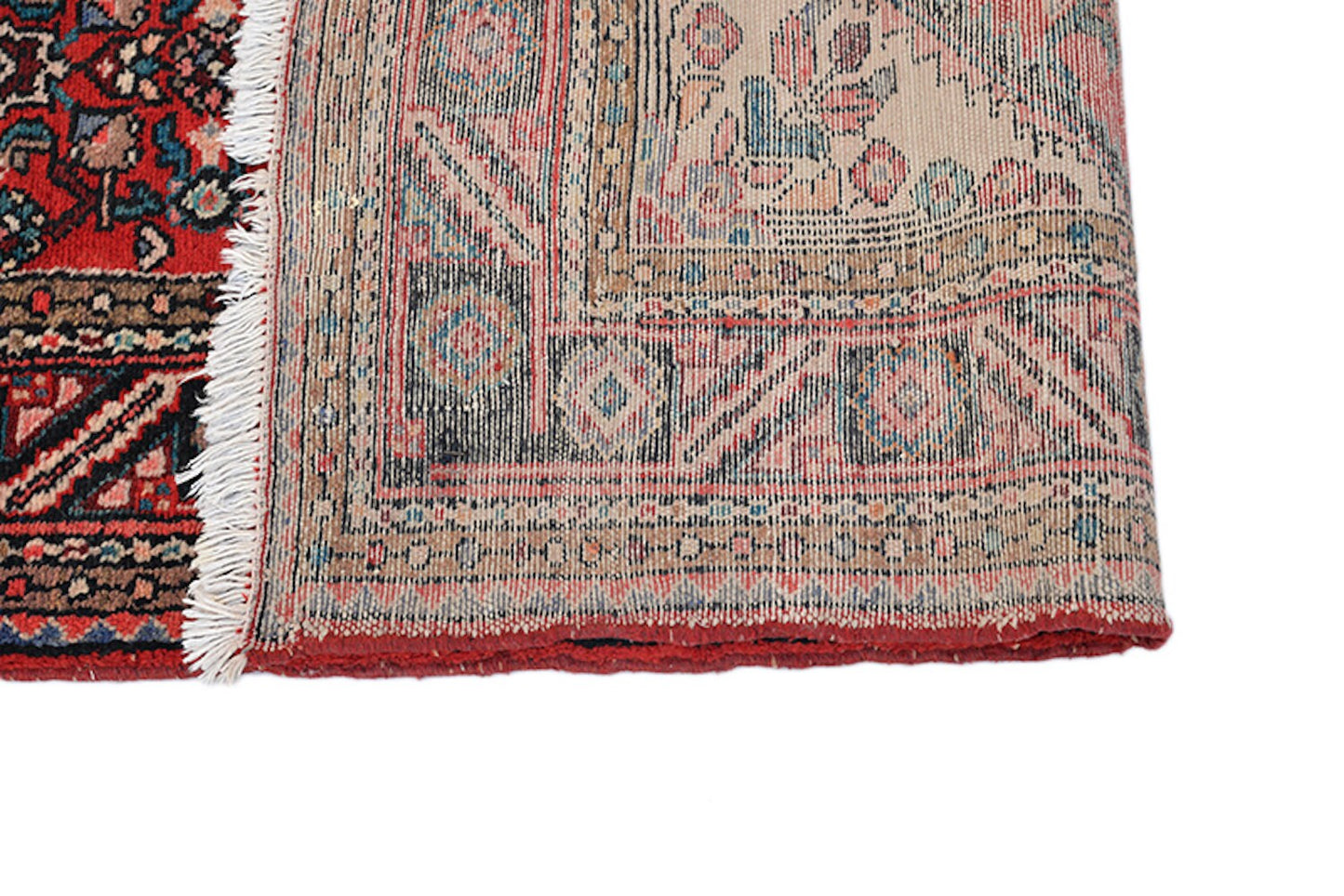 Red Oriental Runner Rug, Long 3 x 10 Feet, Persian Style Design, Hand knotted Wool Antique Runner