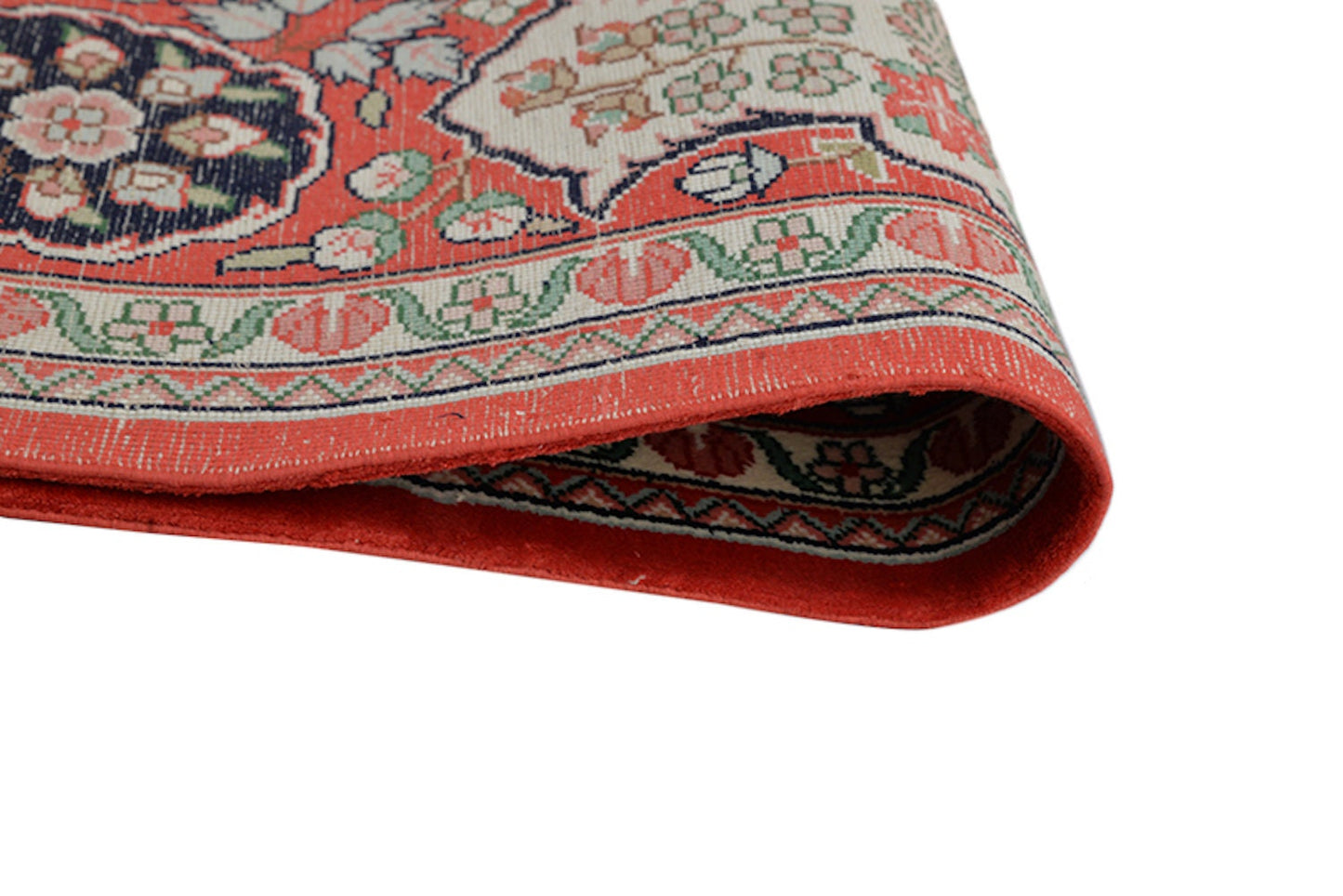 Silk Oriental 5 x 8 Turkish Antique Rug, Red Pink And Black Rug, Floral Traditional Design, Hand knotted with Dyed Silk, One of a Kind