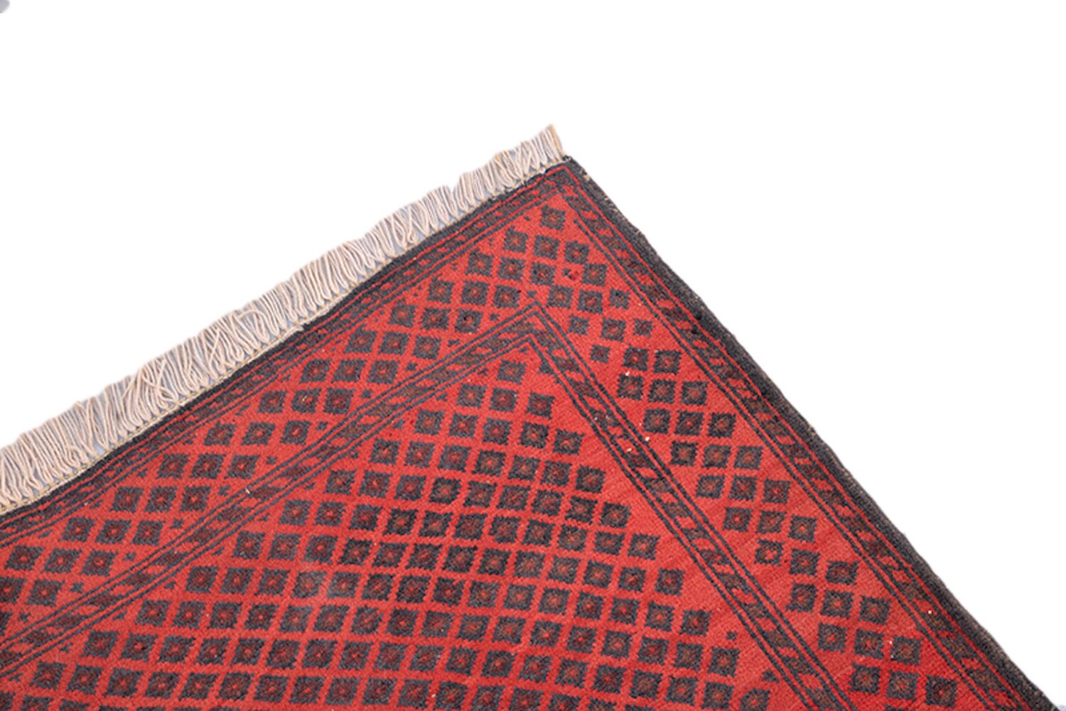 Dark Oriental Runner Rug | Vintage Red Runner | 2 x 9 Feet | Antique Runner Rug | Low Pile | Wool Hand Woven