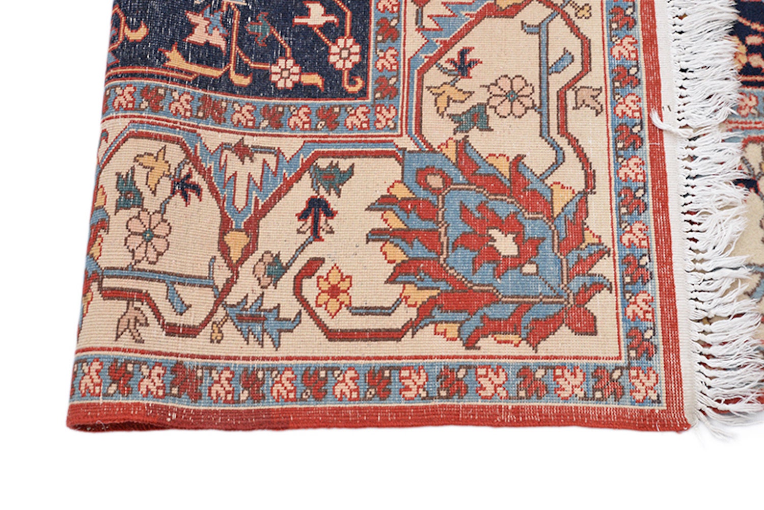 Red Navy Medallion Rug, Antique Turkish Kazak Rug, 8 x 10 Feet, Oriental Traditional Rug, Vibrant Hand Knotted Area Rug