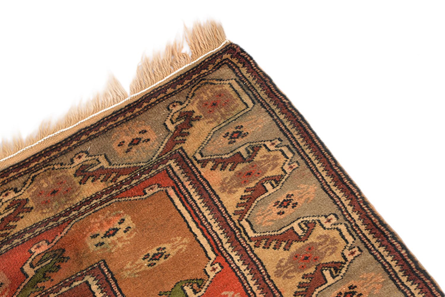 Brown Copper Runner Rug | Hand Knotted Wool Rug | 3 x 6 Feet | Kazak Traditional Rug | Rustic Floor Rug | Brown Rug