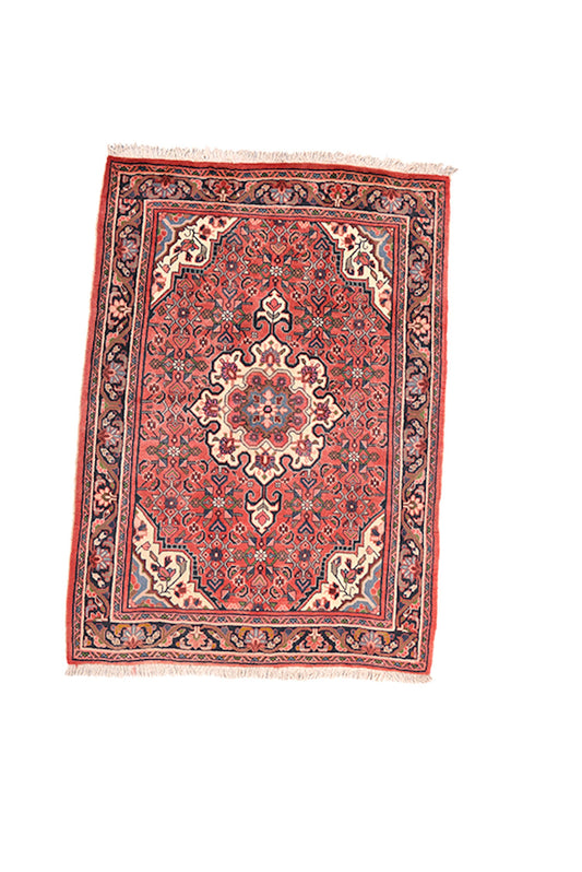 Pink Handmade Antique 6x7 Rug | Pink Persian Style Rug | Oriental Design | Pink Beige | 6 x 7 Ft | Pink Wool