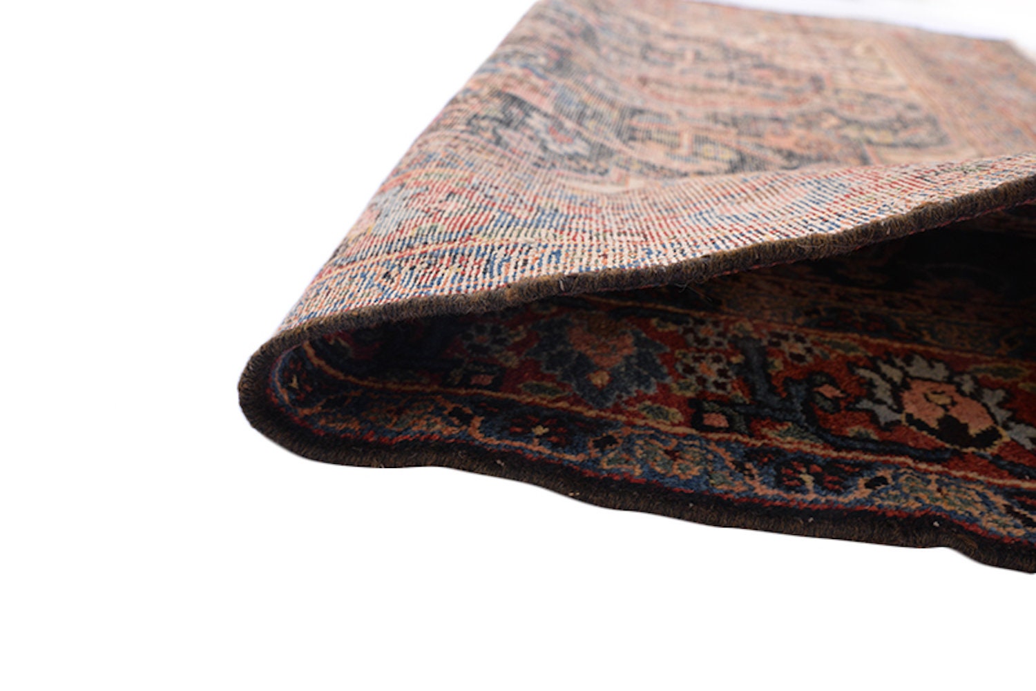 Size: 6.8 x 4.4 feet | Navy Red Vintage Rug | Persian Rug Turkish | Medallion Oriental Rug | Accent Rug | Wool Hand Knotted Rug