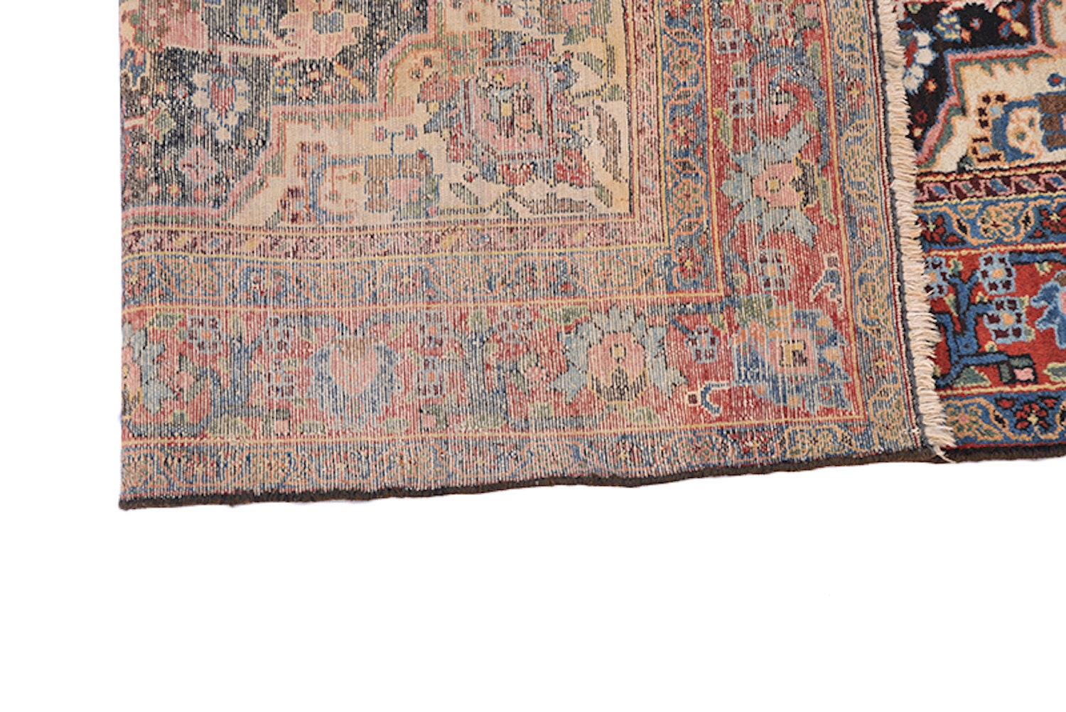 Size: 6.8 x 4.4 feet | Navy Red Vintage Rug | Persian Rug Turkish | Medallion Oriental Rug | Accent Rug | Wool Hand Knotted Rug